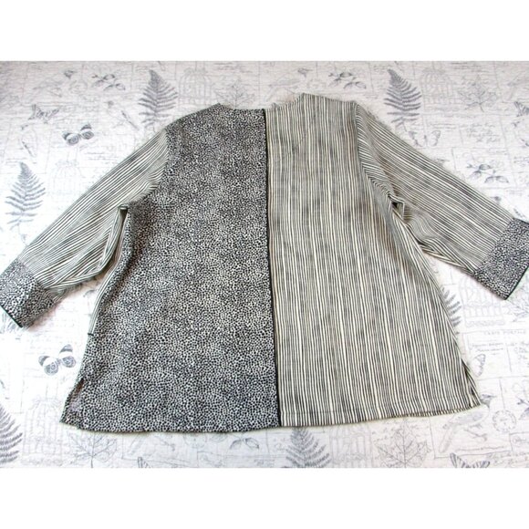 NEW Multiples Womens Artsy Jacket top lagenlook One Btn 3/4 slv plus size 2X - Picture 11 of 11